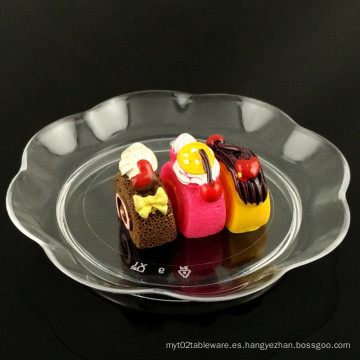 PP / PS disco de plástico desechable platillo Plum Blossom Shape Dish